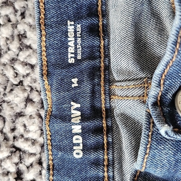 Old Navy Pants Bundle 3 Pairs Khaki Chinos, Blue Jean, Black Jean Boys Size 14 - Picture 7 of 10